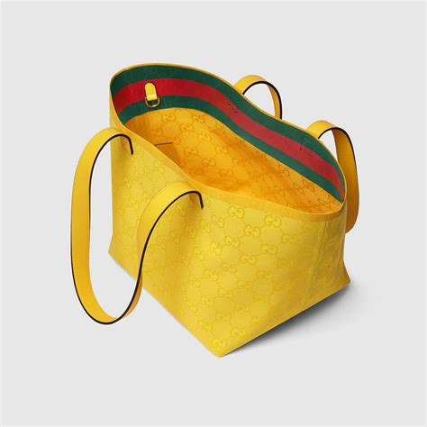 Gucci Totissima small tote bag in yellow GG canvas 